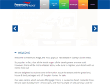 Tablet Screenshot of freemansridge.com.au